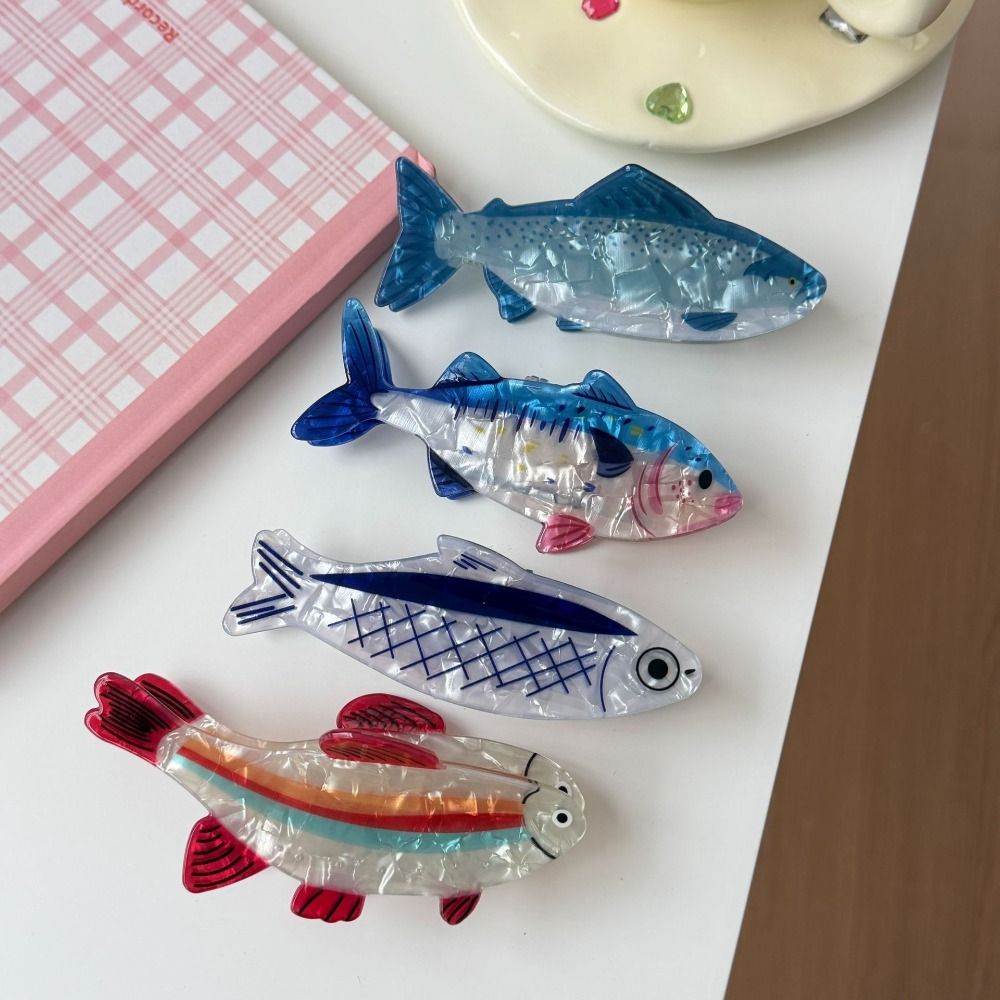 Lifestyle In Korean - ヘアピン 海洋動物 ヘアクリップ PVC ツナ 魚類
