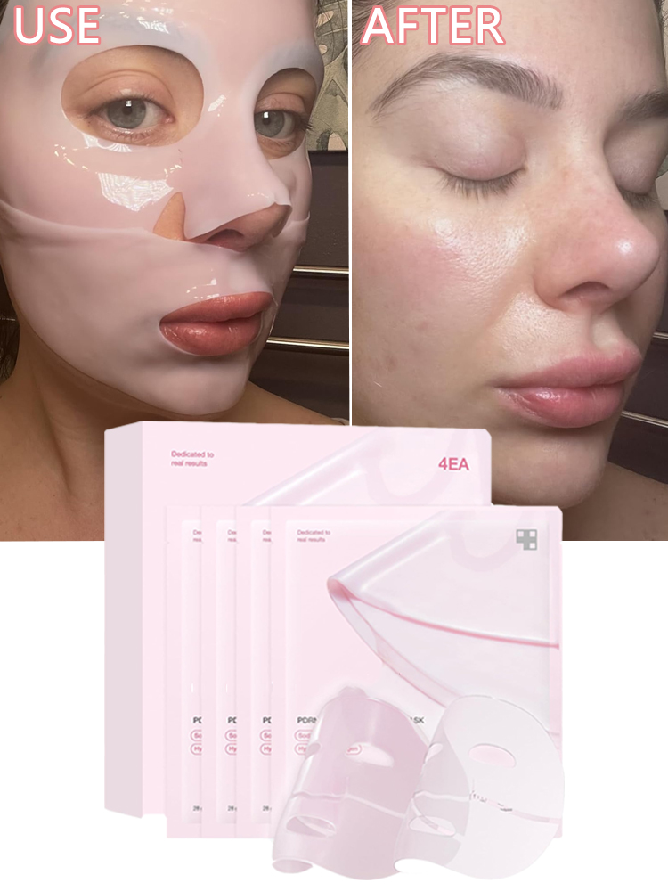 Sheet Mask Collagen - オーバーナイトコラーゲンマスク サーモンDNA PDRN フェイスマスク グラスグロー 肌の弾力
