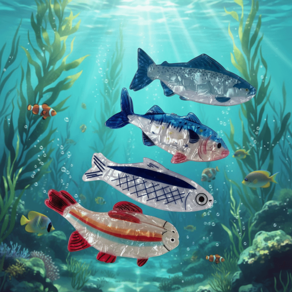 ヘアピン 海洋動物 ヘアクリップ PVC ツナ 魚類 ヘアク - Lifestyle In Korean のレビューと価格