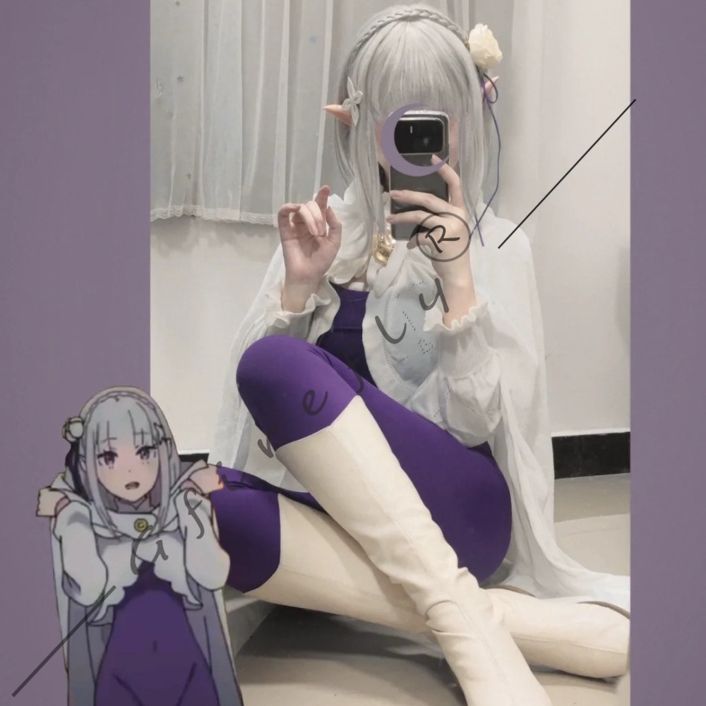 Re:ゼロから始める異世界生活 エミリア同スタイルコスプレ衣 - South Korea Lifestyle のレビューと価格