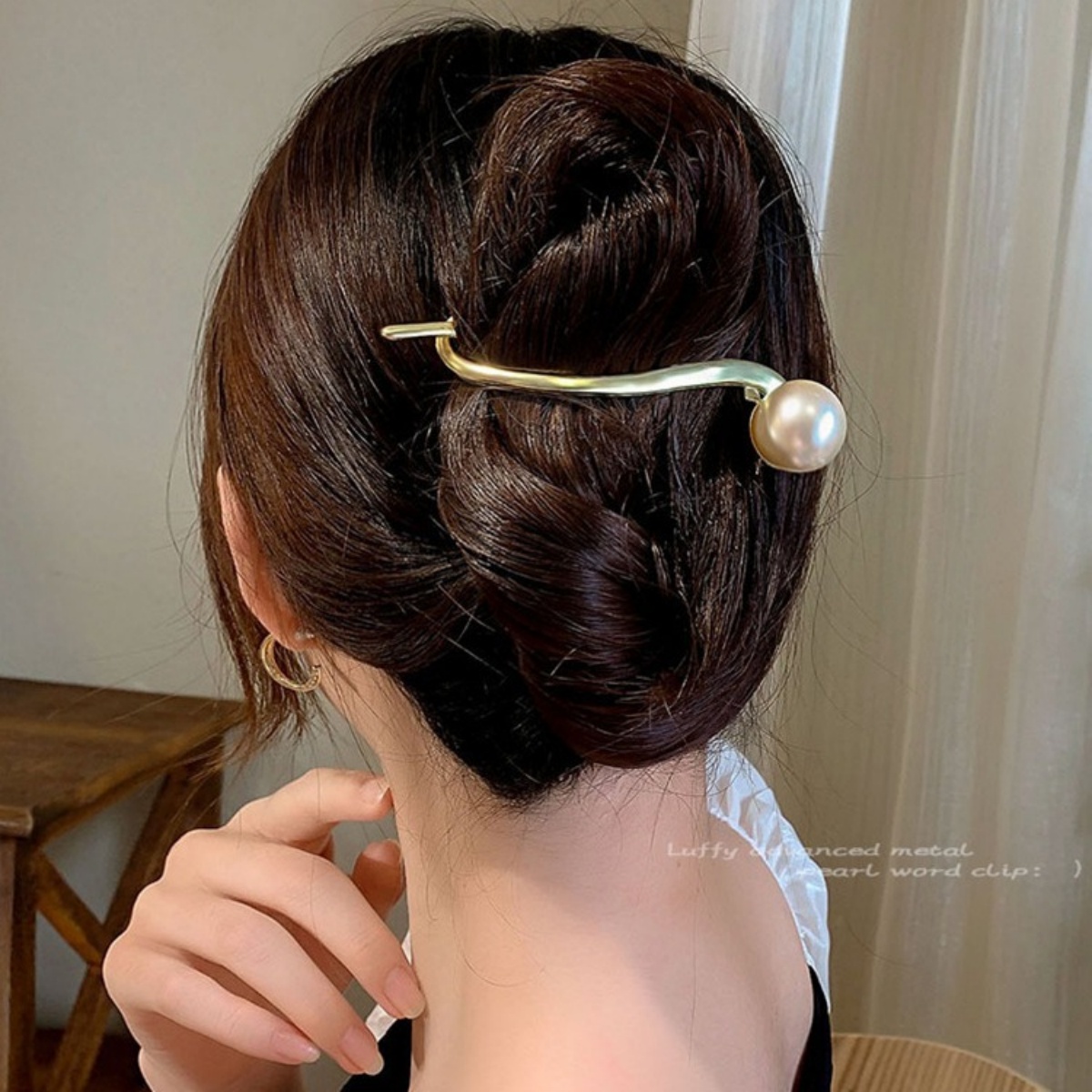 エレガントなグリッターパールヘアクリップ レディース トレン - Lifestyle In Korean のレビューと価格