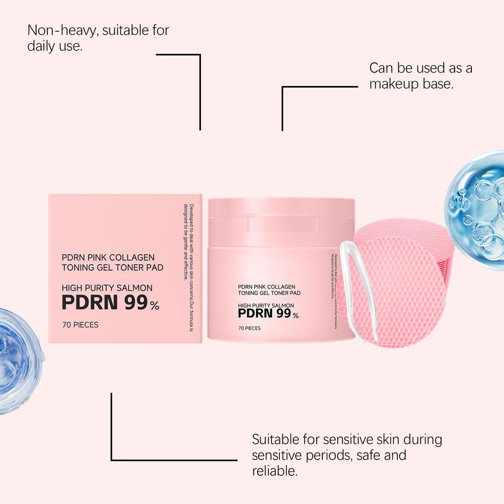 70枚入り 韓国製 フェイスケア 高純度サーモン保湿コットン - Sheet Mask Collagen のレビューと価格