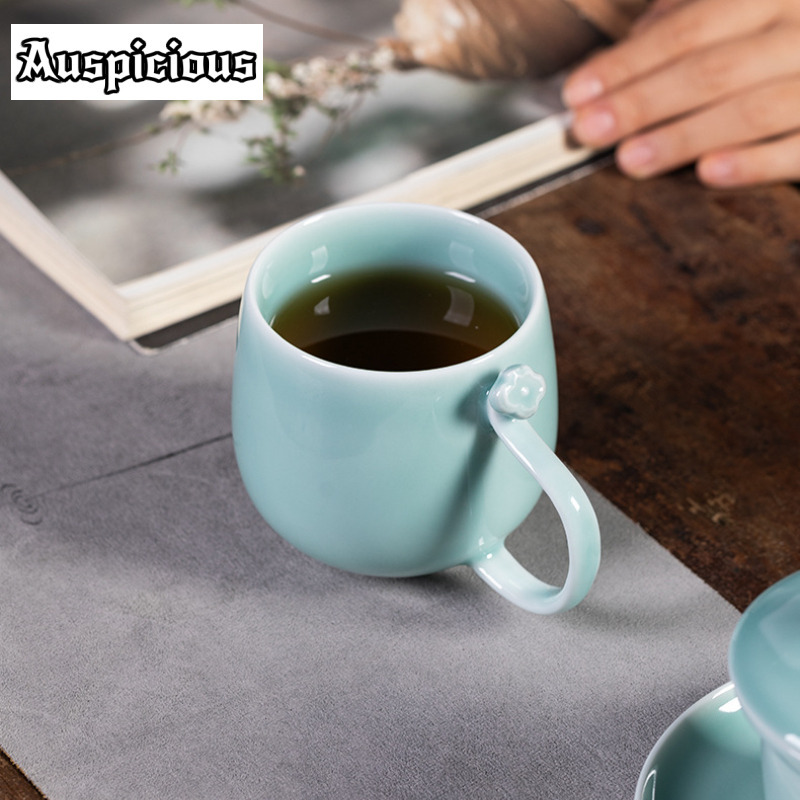 400mlアズール龍泉青磁フィルターティーセパレーターカップ - Celadon Ceramic Cup のレビューと価格