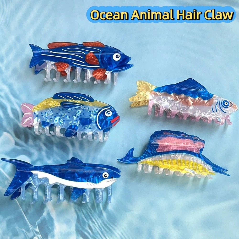 ヘアピン 海の動物 ヘアクリップ 金魚 PVC 海洋生物 魚 - Lifestyle In Korean のレビューと価格