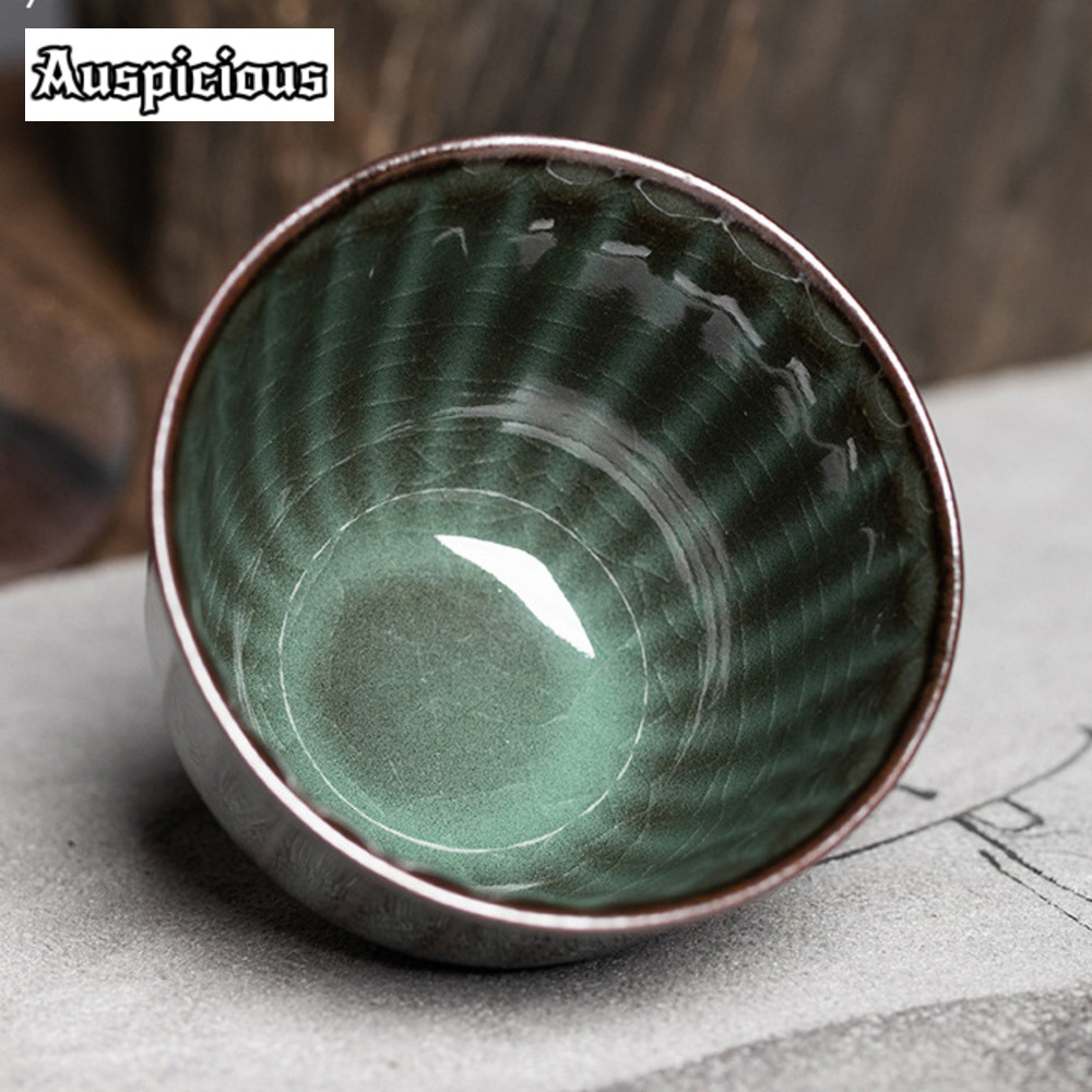 Longquanセラドンエッジマグ、手作りセラミックティーカ - Celadon Ceramic Cup のレビューと価格
