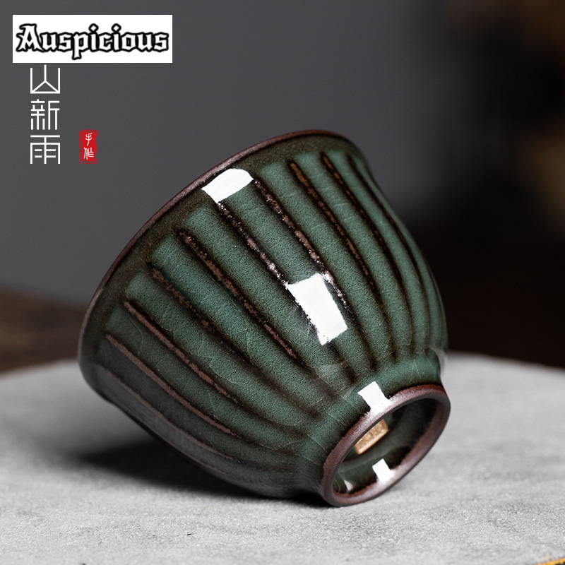 Longquanセラドンエッジマグ、手作りセラミックティーカ - Celadon Ceramic Cup のレビューと価格