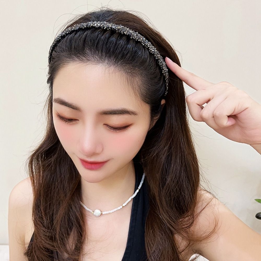 プラスチック製ラインストーンレトロヘッドバンド,フェイスウォ - Korean Lifestyle のレビューと価格